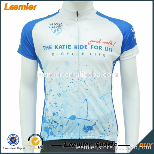 Men's dry fit fabric short sleeve cycling shirt